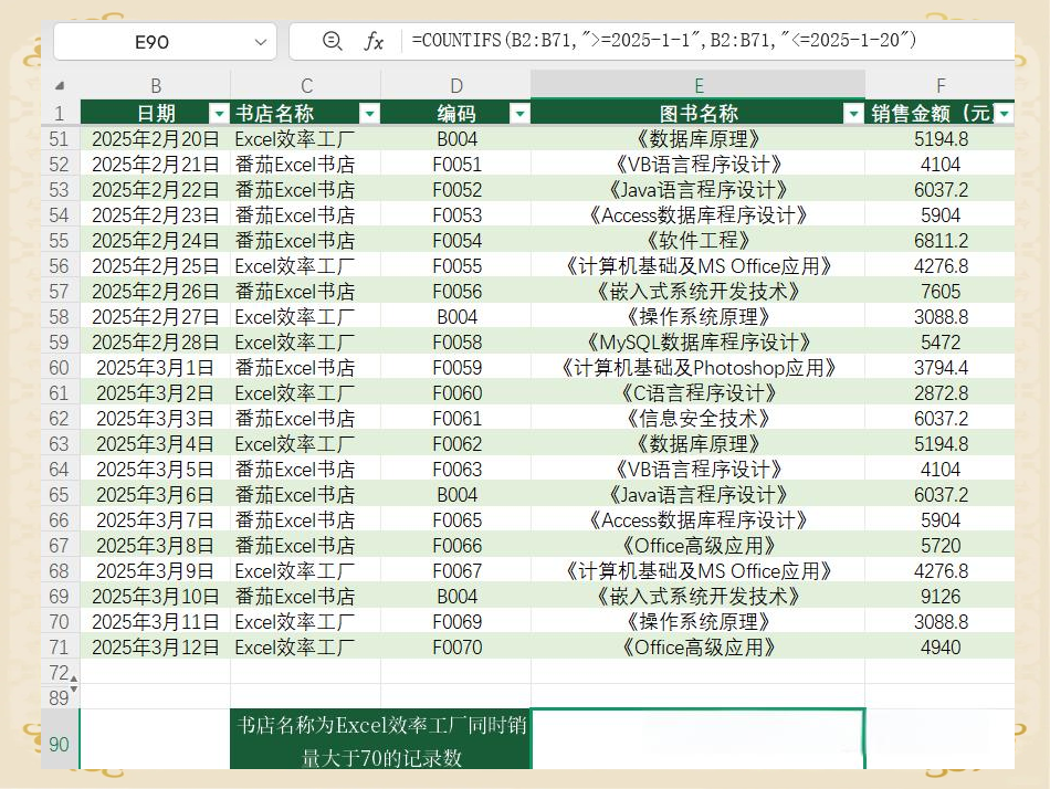 countifs详细步骤用法(COUNTIFS函数的使用步骤详解) countifs详细步骤用法(COUNTIFS函数的使用步骤详解)