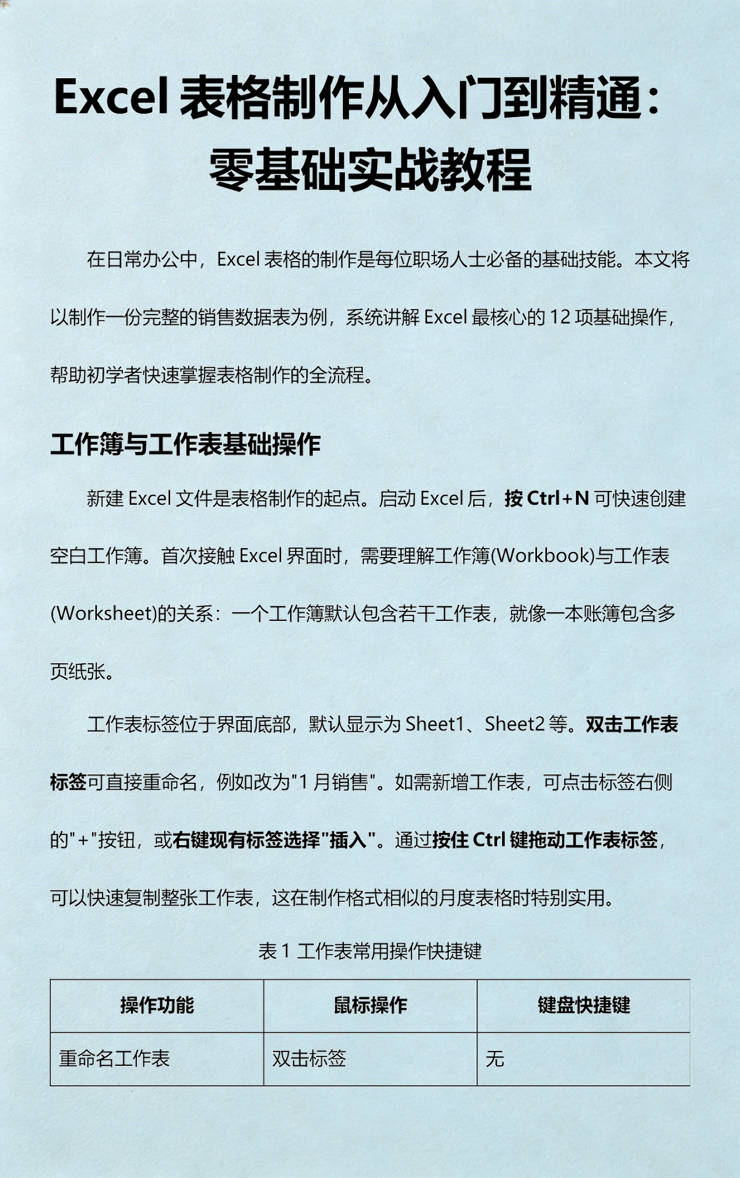 表格制作excel教程(表格制作excel教程函数公式)