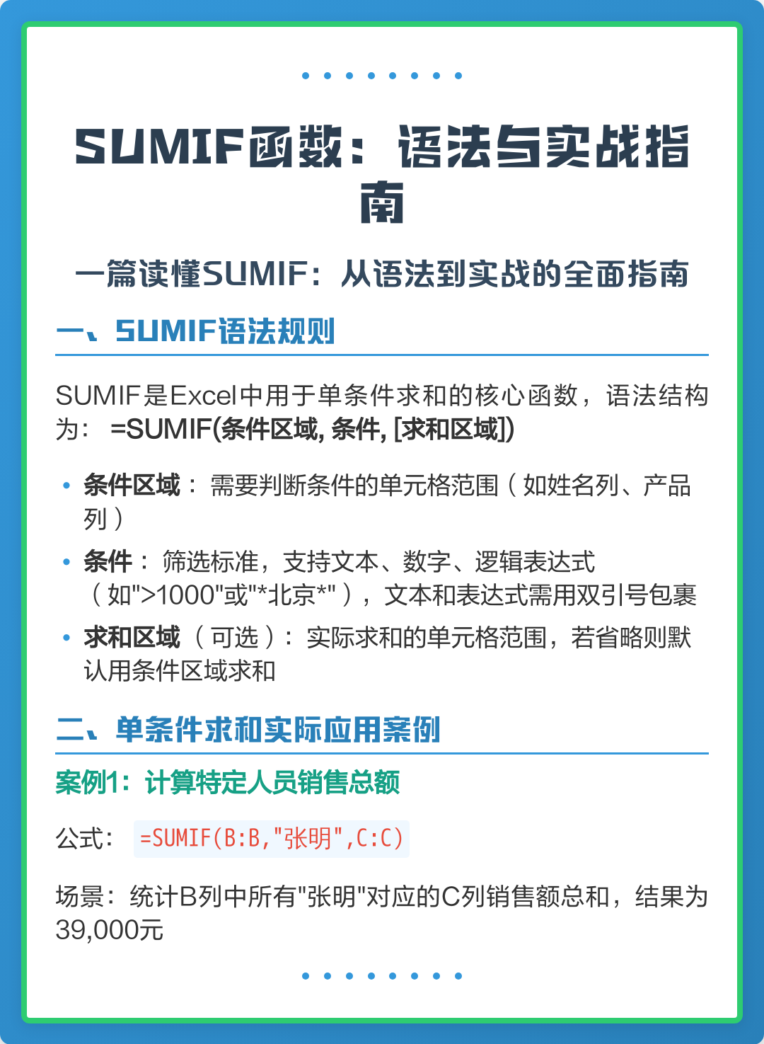 sumif的用法示范(sumif函数用法示例) sumif的用法示范(sumif函数用法示例)