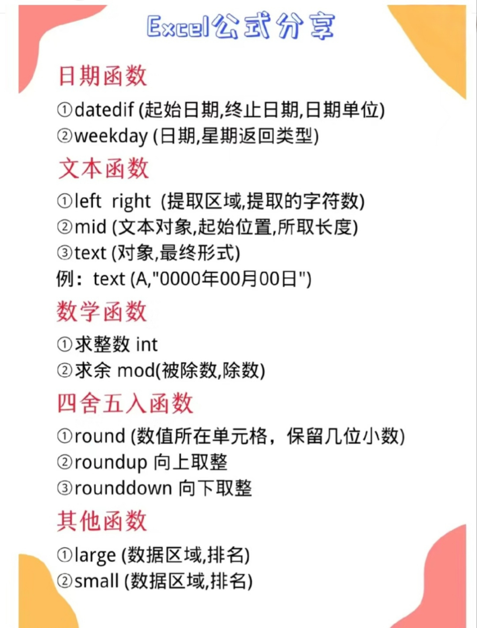 计算机函数公式大全及图解(计算机函数公式大全及图解说明) 计算机函数公式大全及图解(计算机函数公式大全及图解说明)