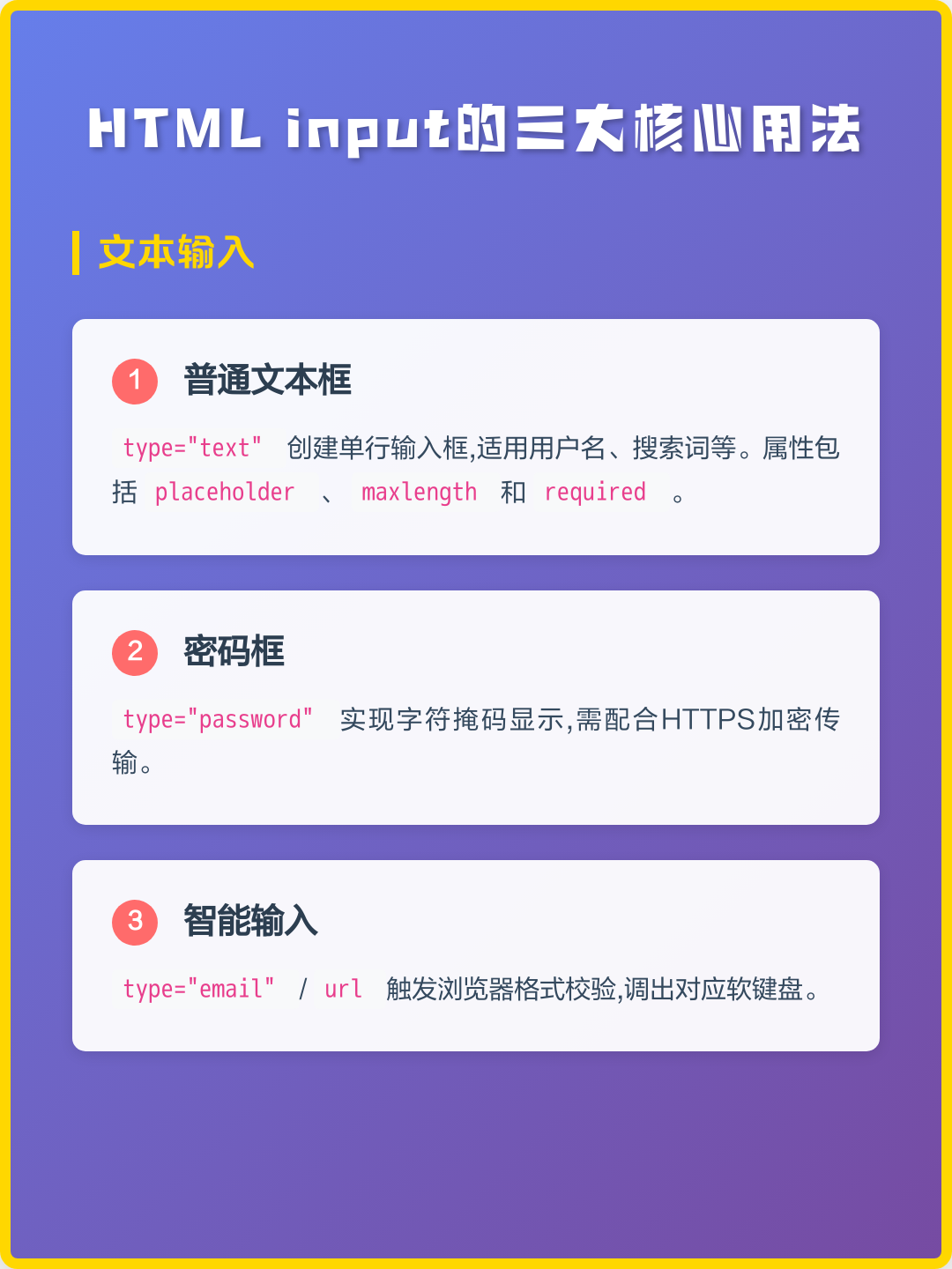 包含htmlinput标签属性type的词条