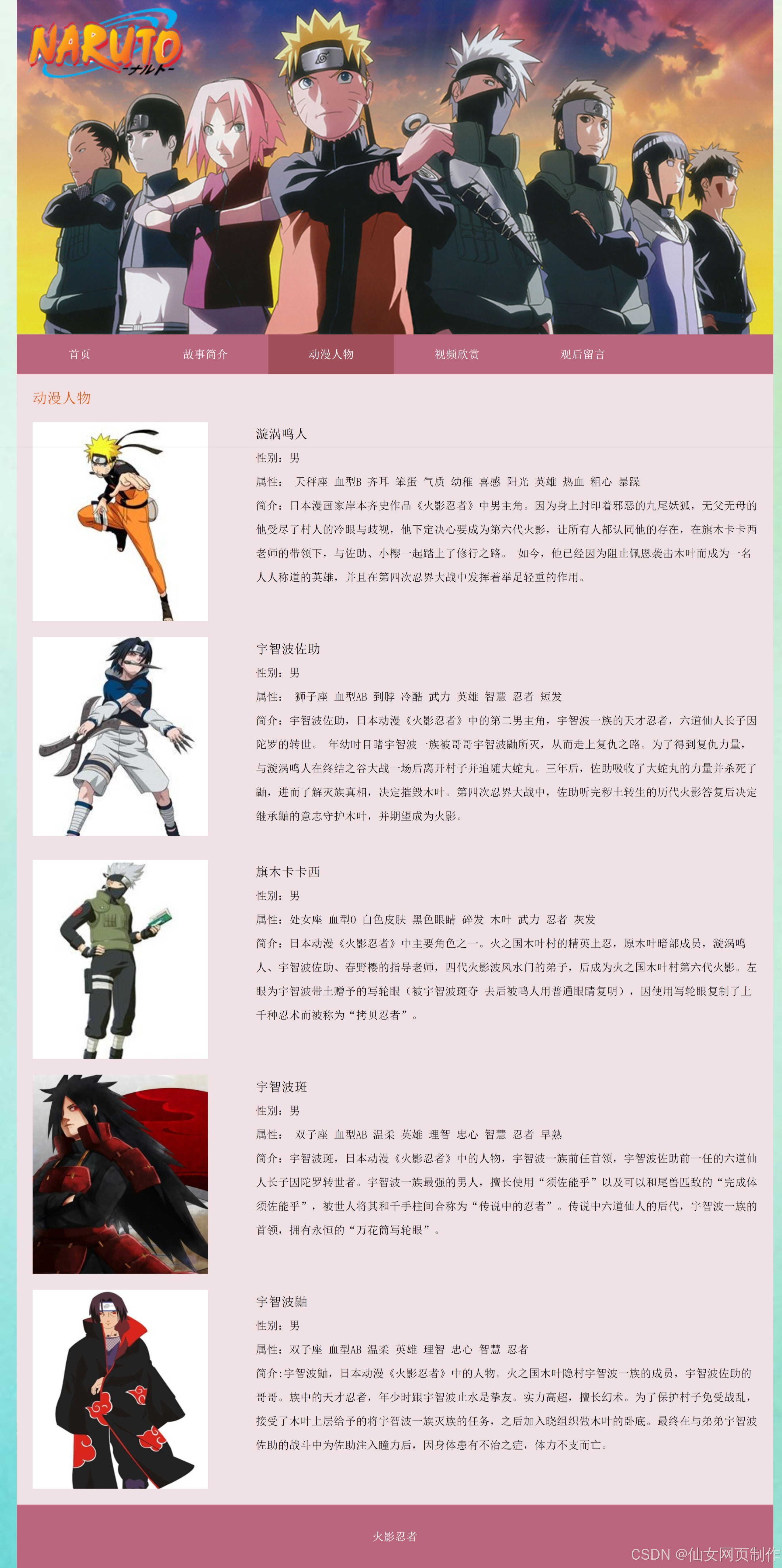 html网页设计作业(html网页设计作业成品)